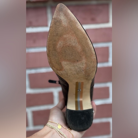 Sam Edelman Black Croc-Embossed Ankle Boots - Picture 8 of 11